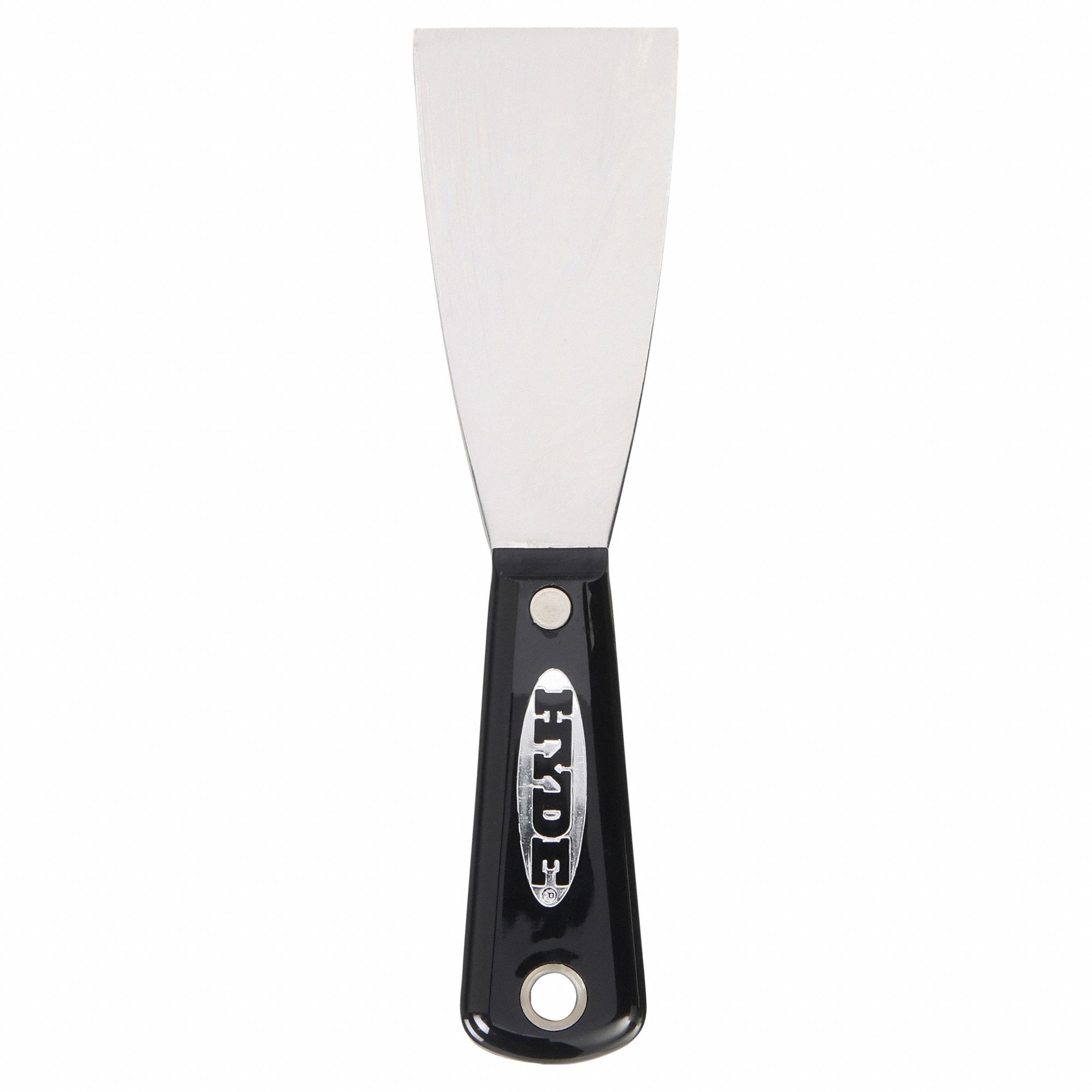 PUTTY KNIFE, STAINLESS STEEL BLADE, NYLON HANDLE, STRAIGHT BLADE, 2IN
