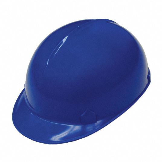 Bump Cap with Face Shield Attachment Hardware, Front Brim, Blue, Fits ...