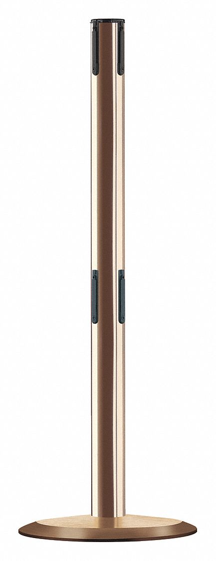 Receiver Post, 38 In H, Polished Brass