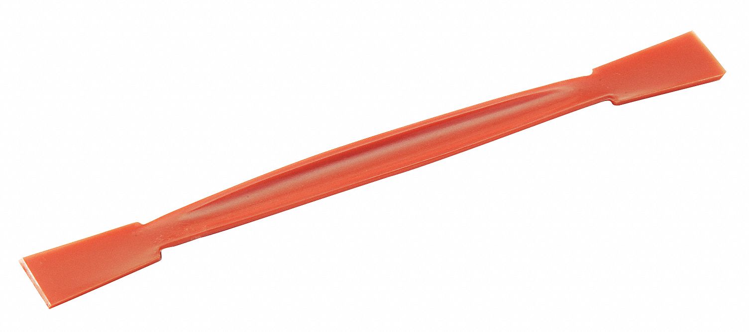 Double Ended Spatula: Spatula, Non-Sterile, Polyamide, 7 1/8 in Overall Lg, 1/2 in Overall Wd, Red