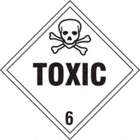 VEHICLE PLACARD,TOXIC WITH PICTOGRA