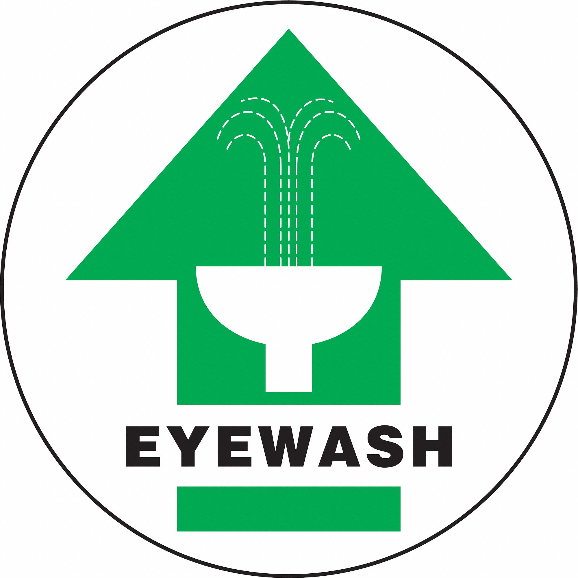 SLIP-GARD ROUND FLOOR SIGN, VINYL, 17 IN WIDTH, 17 IN HEIGHT, WHITE, ADHESIVE FLOOR