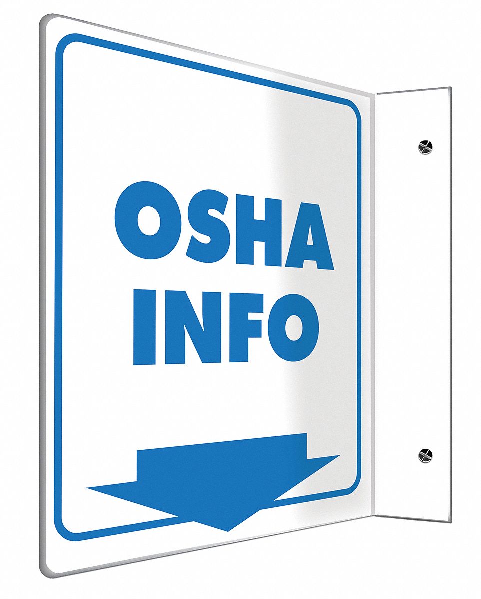 L-SHAPE PROJECTION SIGN, PLASTIC, 8 IN WIDTH, 8 IN HEIGHT, WHITE, WITH MOUNTING HOLES, L-SHAPED