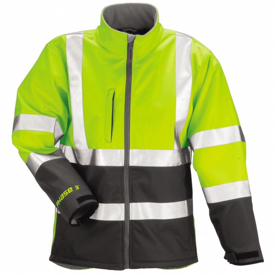 TINGLEY Breathable Rain Jacket: U, ANSI Class 3, 3XL, Green/Yellow ...