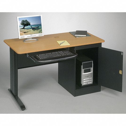 BALT, Vacuum-Formed PVC, 1 Pedestals, Office Desk - 9NJ16|89843 - Grainger