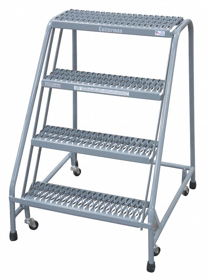 Rolling Ladder, Welded, Platform 40In H