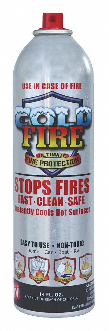 Fire Extinguishing Spray (aerosol can): Water and Plant Based, ABDK, 12 oz Capacity