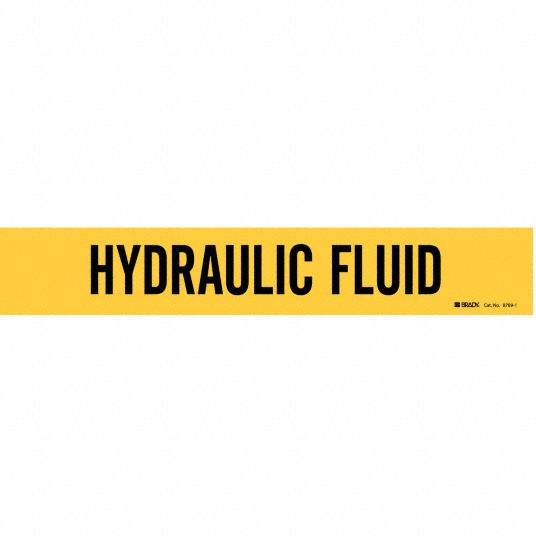 Hydraulic Fluid, Yellow, Pipe Marker - 9NNH6|8789-1 - Grainger