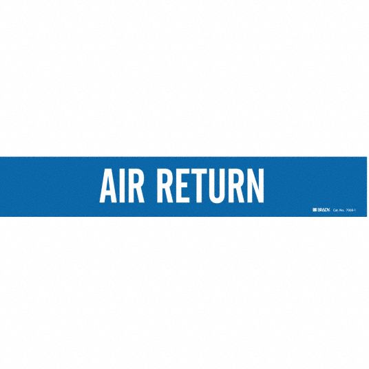 Air Return, Blue, Pipe Marker - 9NP23|7008-1 - Grainger