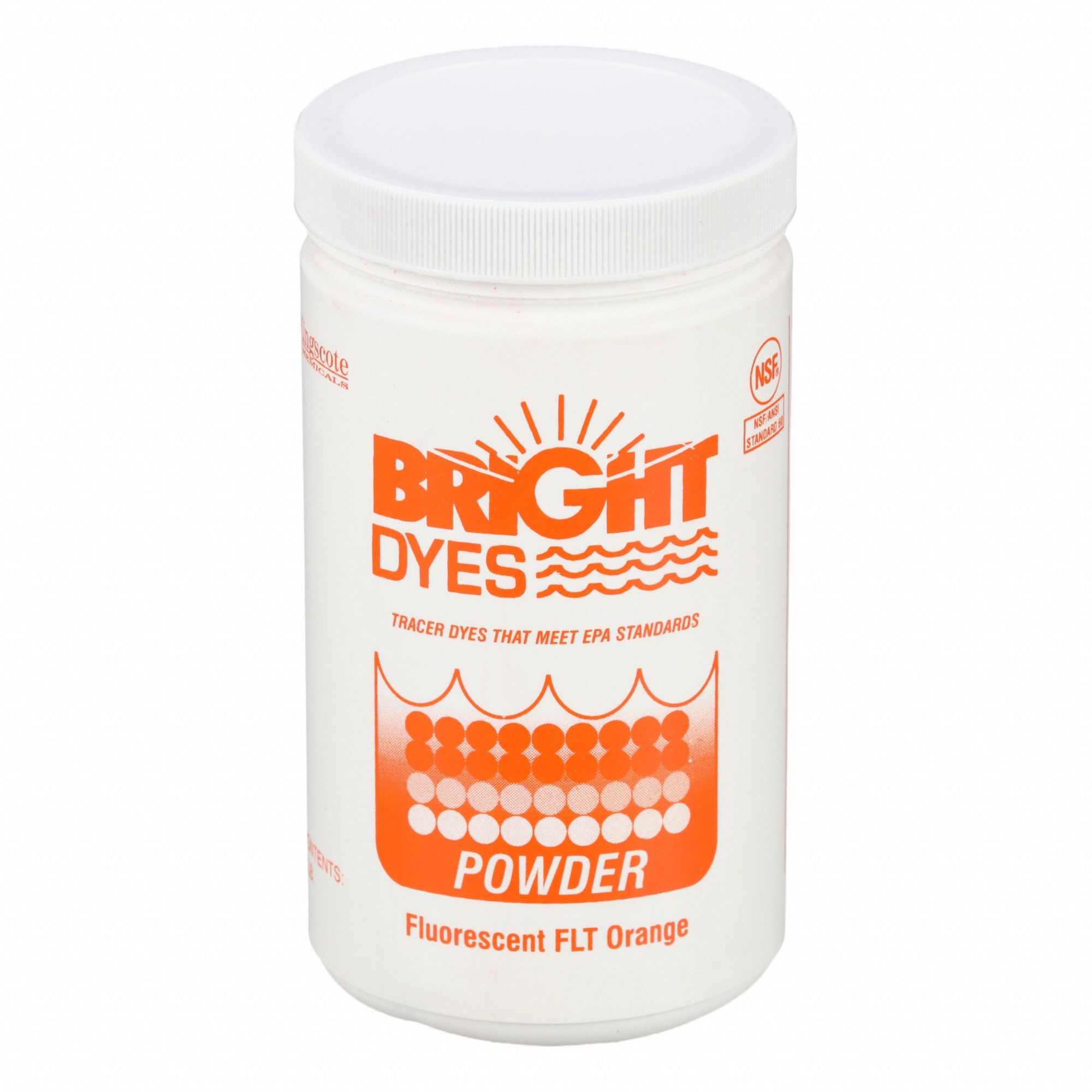 Water Tracer Dye: Orange, 604, 000 gal (Light Visual)/60, 400 gal (Strong Visual), Powder