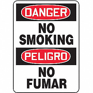 SAFETY SIGN NO SMOKING BIL PLAST