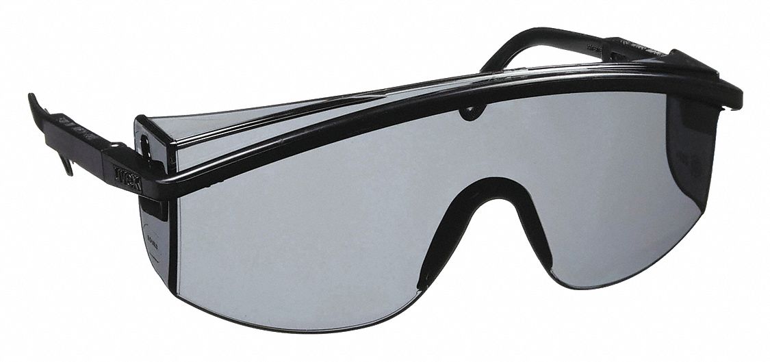 LUNETTES DE PROTECTION, DEMI-MONTURE, ENVELOPPANTE, NYLON/PC, ANTIBUÉE, NR/GR, M, UNISEXES