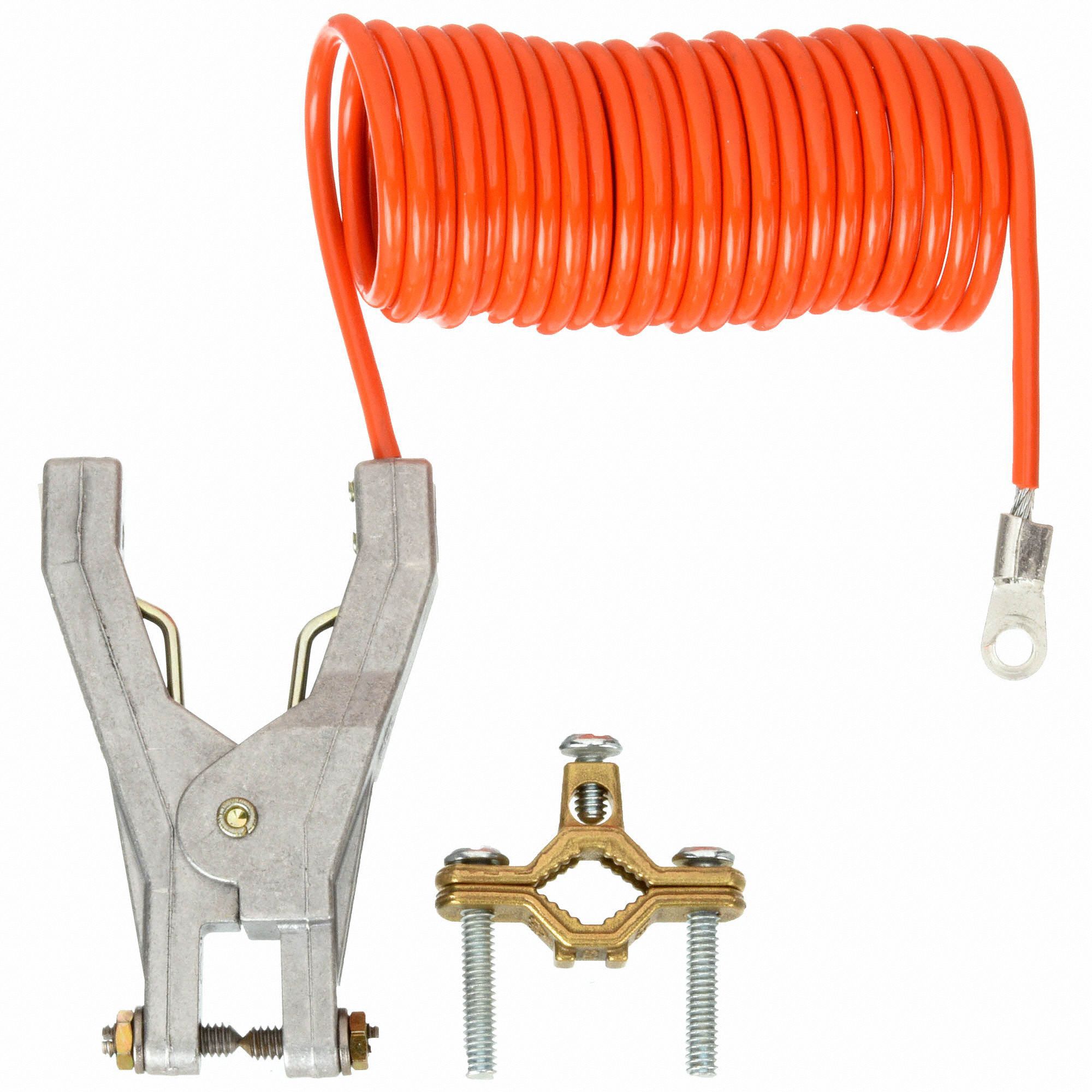 GRAINGER APPROVED Coiled Grounding Wire, Insulation Color Orange, Hand