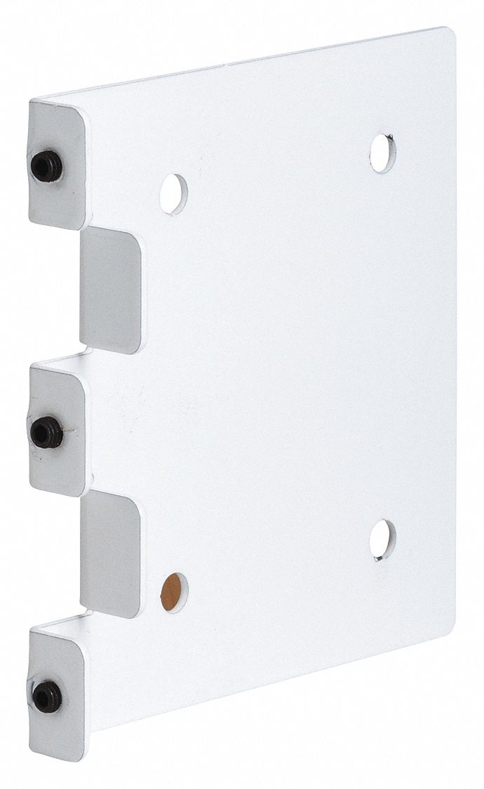 BRACKET, 8¼ IN X 15¼ IN SQUARE, STEEL, PAINTED, WHITE, ¼ IN