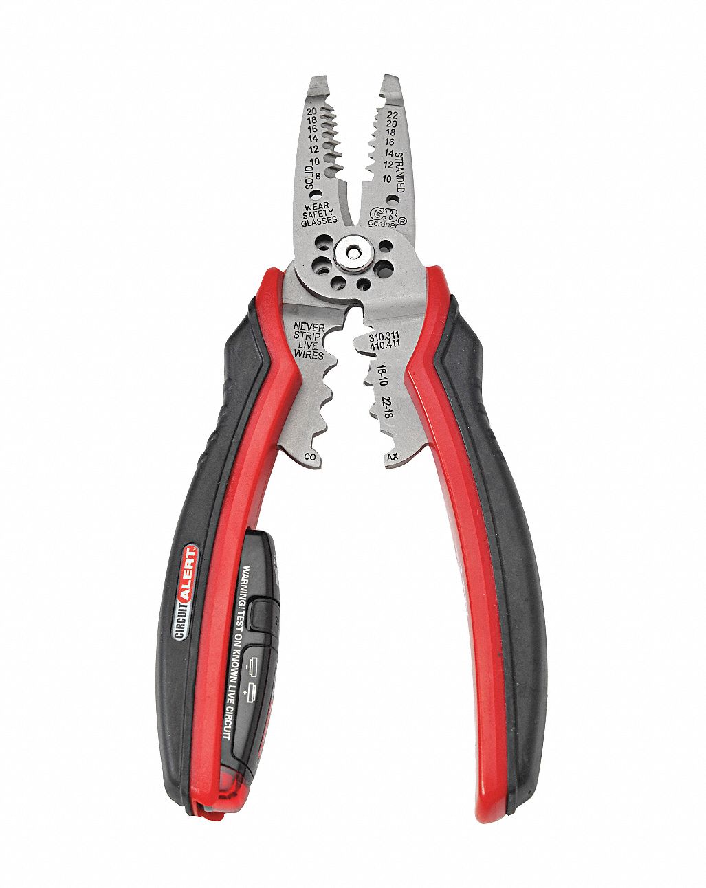 Wire Stripper: Manual, 18 AWG to 10 AWG, 7 in Overall Lg, Std Cushion Grip, 18 AWG to 10 AWG