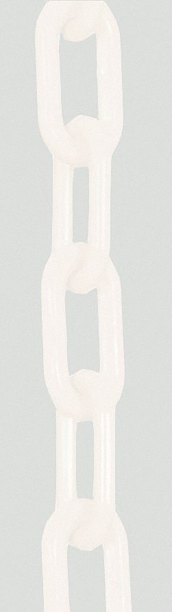 WHITE PLASTIC CHAIN - 1.5 IN X 300 FT