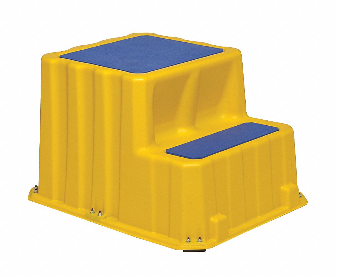 Premier 2 Step Plastic Step Stand Extra Large - Yellow 25-1/2"W x 33"D x 24"H - NTXST-2 YEL