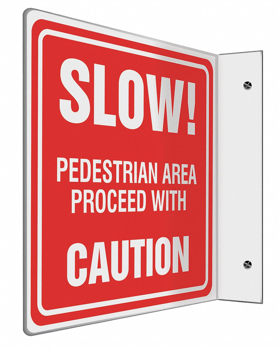 L-SHAPE PROJECTION SIGN, NOT RETROREFLECTIVE, L-SHAPED, PLASTIC