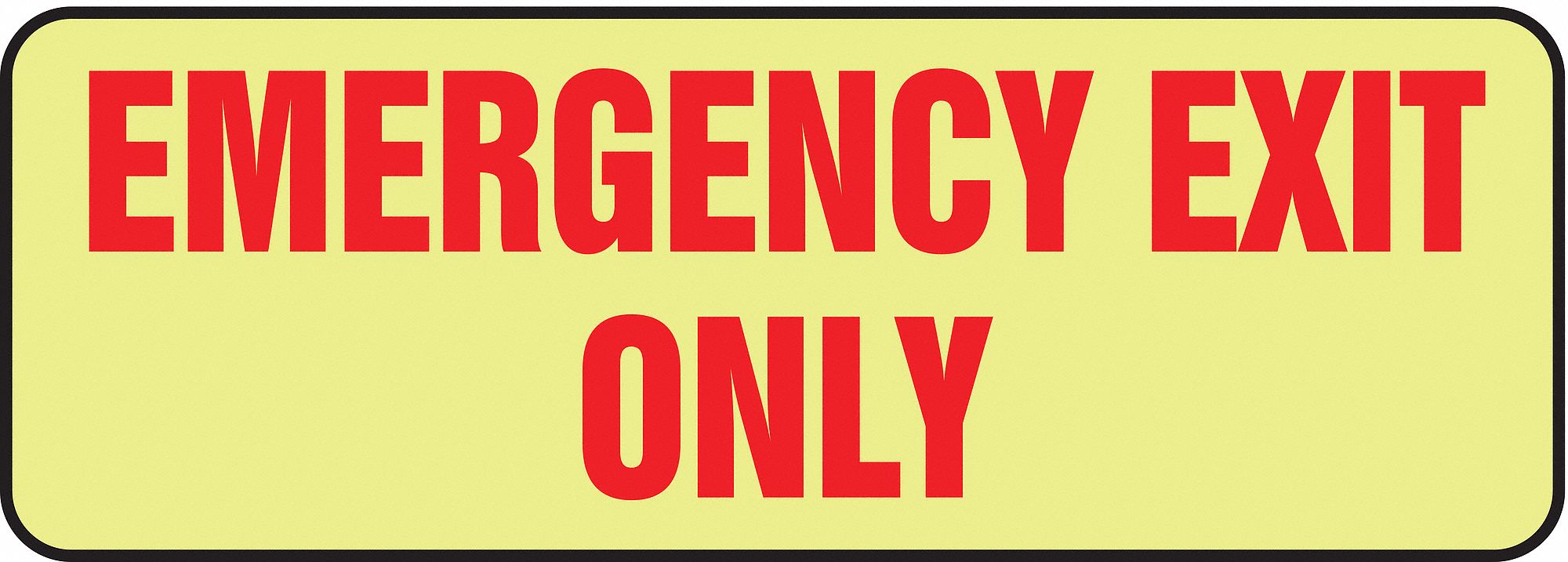 Emergency Exit Sign,3-1/2 x 10 In.,Glow