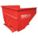 SELF DUMPING HOPPER, STANDARD, STEEL, LEVER, RED, 6000 LB CAPACITY