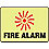 Fire Alarm Sign,10 x 14In,R and BK/YEL