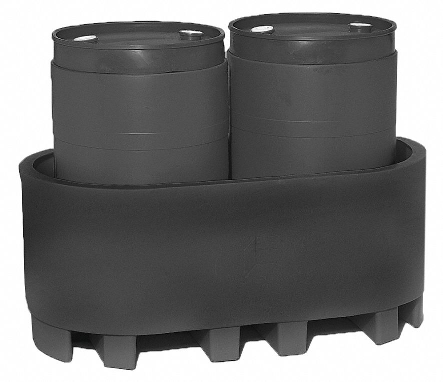 55 Gal Spill Capacity 1800 Lb Load Capacity Drum Spill Container 9pmg9sp 255 Black Grainger 4357