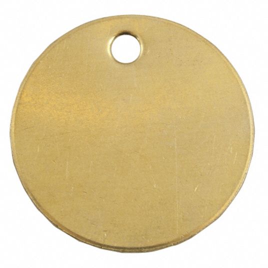 Brass Rectangular One Hole Blank Tags