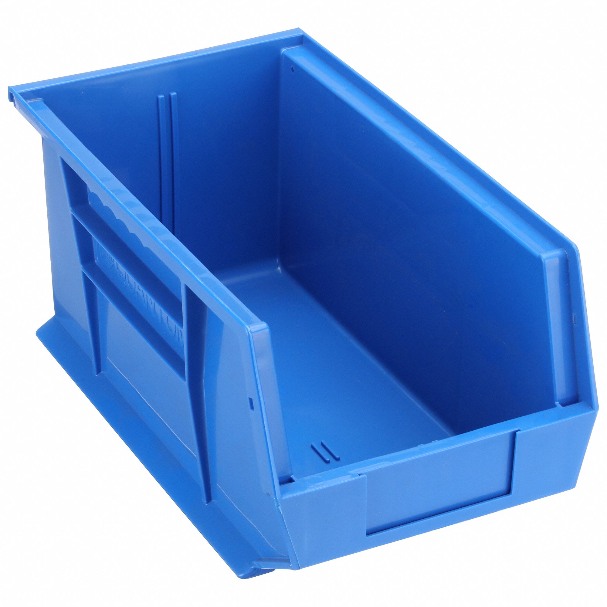 HANG AND STACK BIN, 8¼ IN X 14¾ IN X 7 IN, BLUE, LABEL HOLDERS