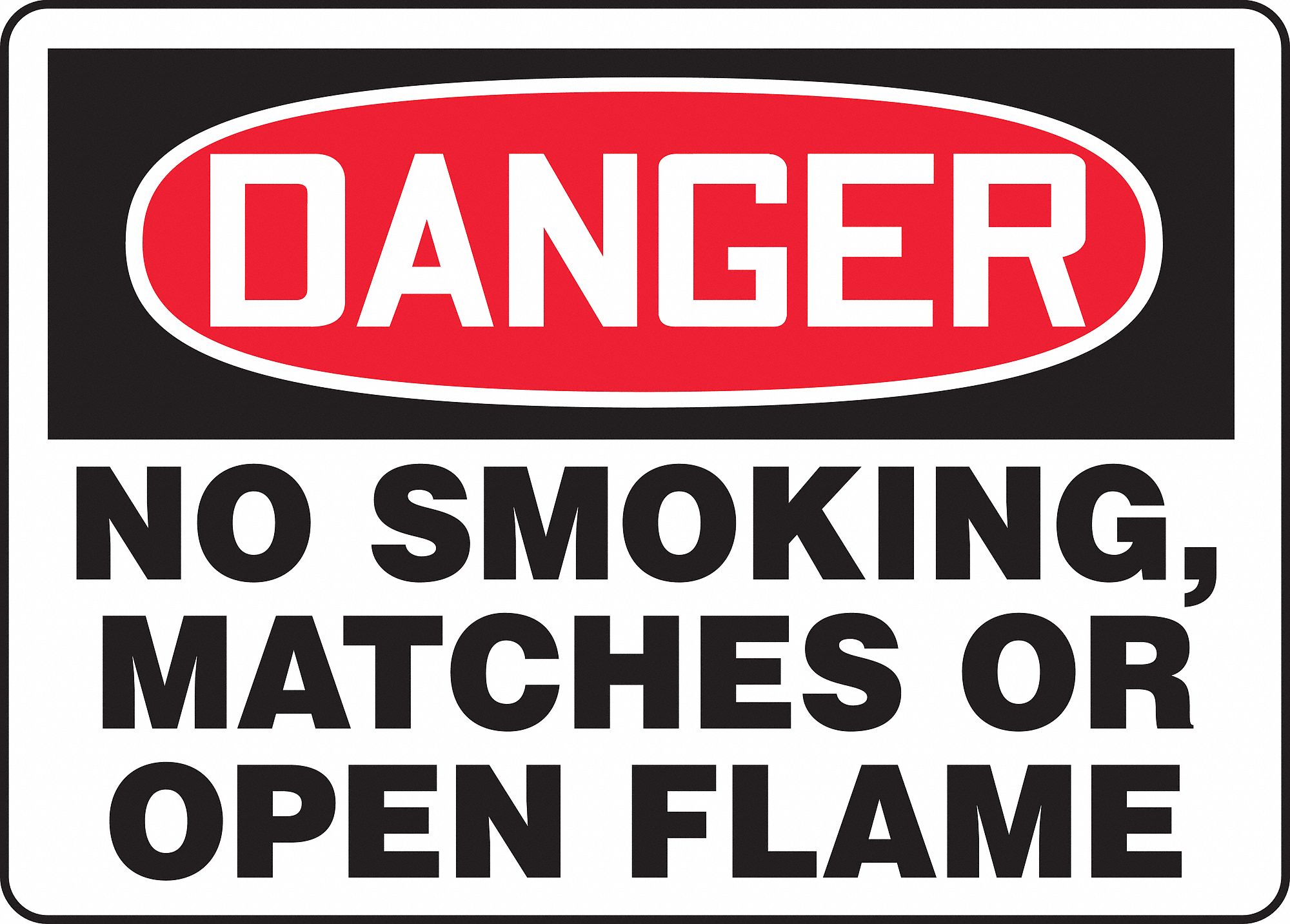 Danger No Smoking Sign, 10X14", ENG