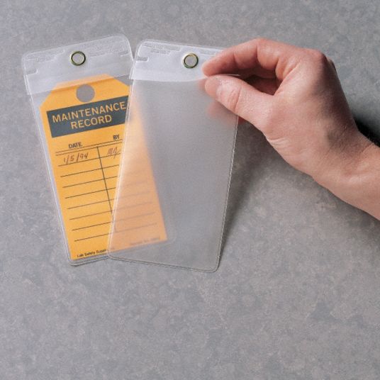 GRAINGER APPROVED Vinyl Tag Protectors, 53/4x3, PK100 8ZET1SIZE 7