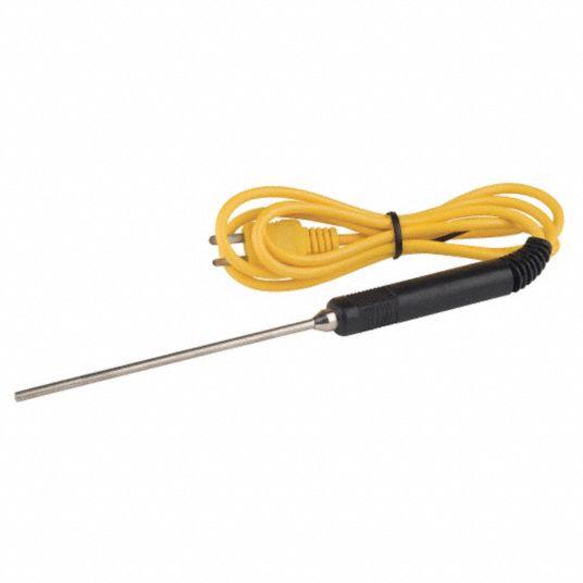EXTECH Immersion Temperature Probe Thermocouple, Type K, 1/8 in x 4 in