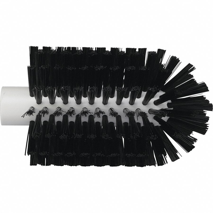 REMCO Tube and Pipe Brush Polyester Bristles, 3 1/2 in Brush Dia., 5 3/4 in Brush Lg, Black