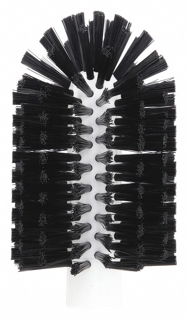 TUBE AND PIPE BRUSH, POLYESTER BRISTLE, BLACK, 3.5 IN BRUSH DIAMETER, 5¾ IN BRUSH L