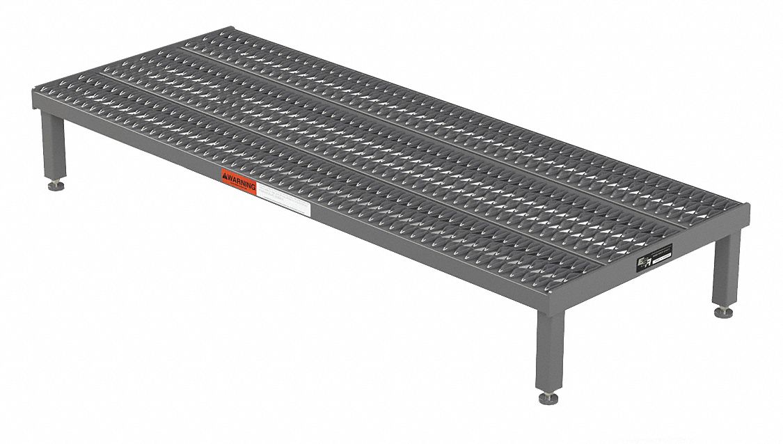 GRAINGER APPROVED Work Platform 1 Steps, 9 in to 14 in Platform Ht, 24