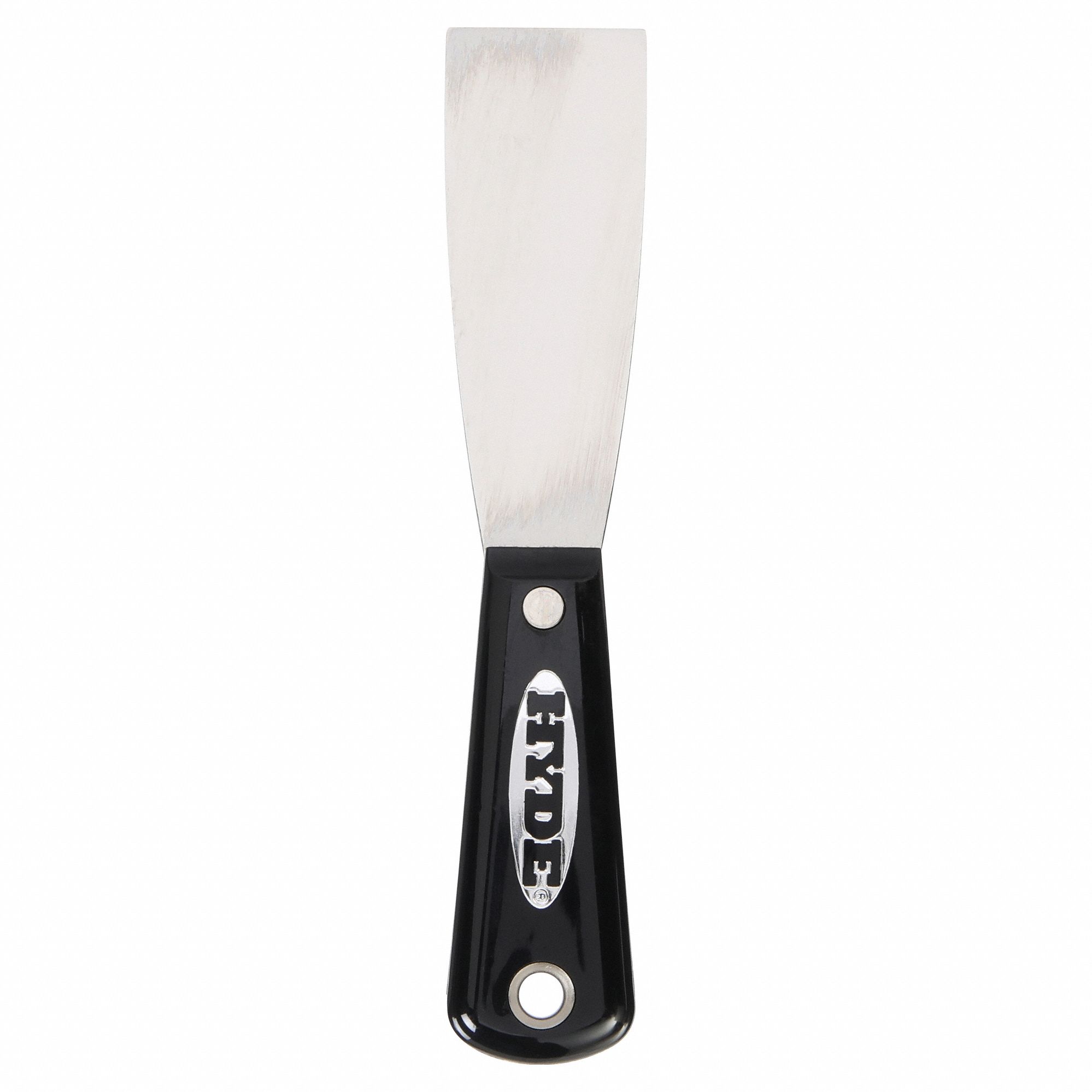PUTTY KNIFE, STAINLESS STEEL BLADE, NYLON HANDLE, STRAIGHT BLADE, 1-1/2IN