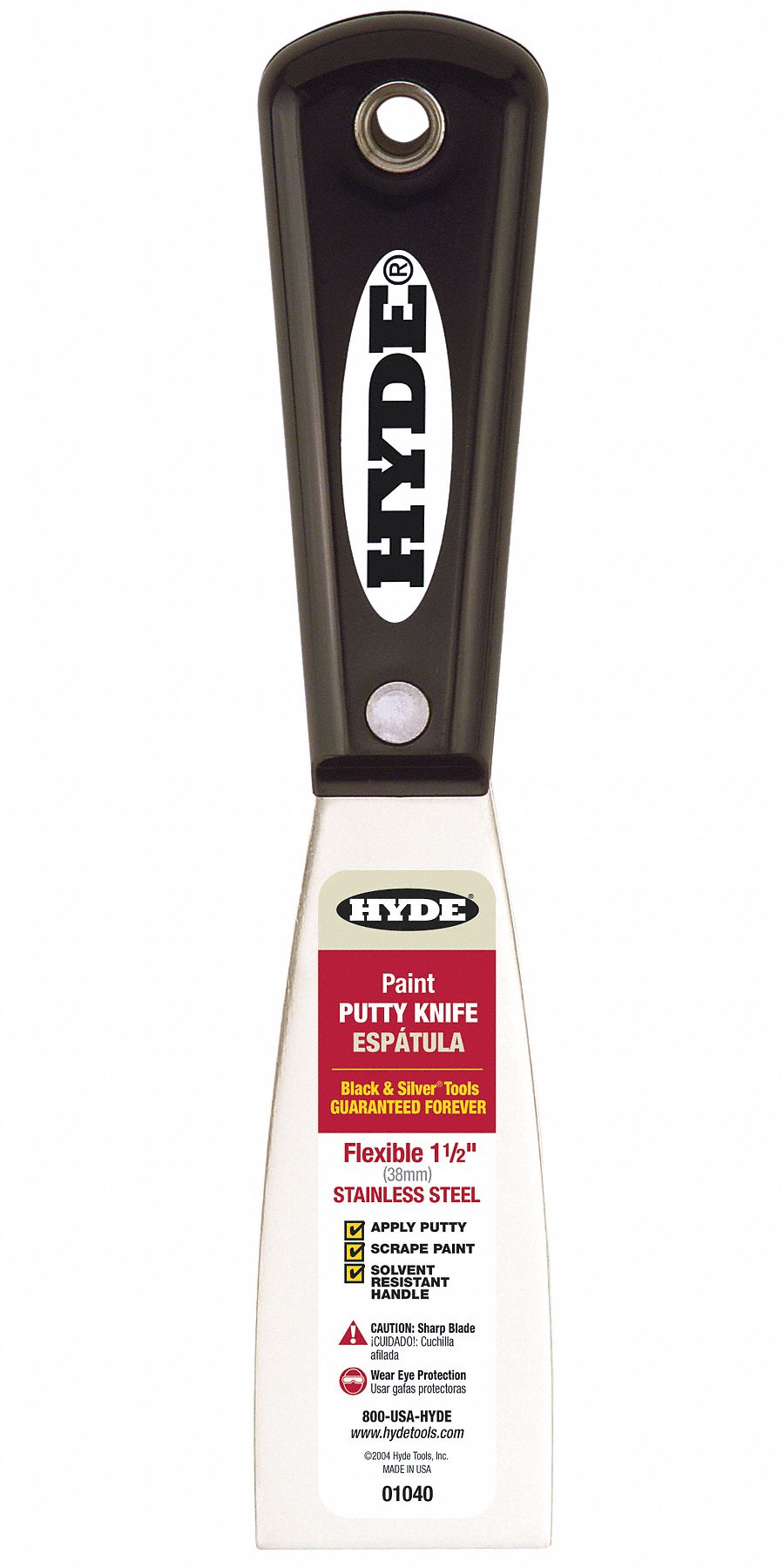 Putty Knife Straight SS 1 1/2 W