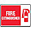 Fire Extinguisher Sign,10 x 14In,WHT/R