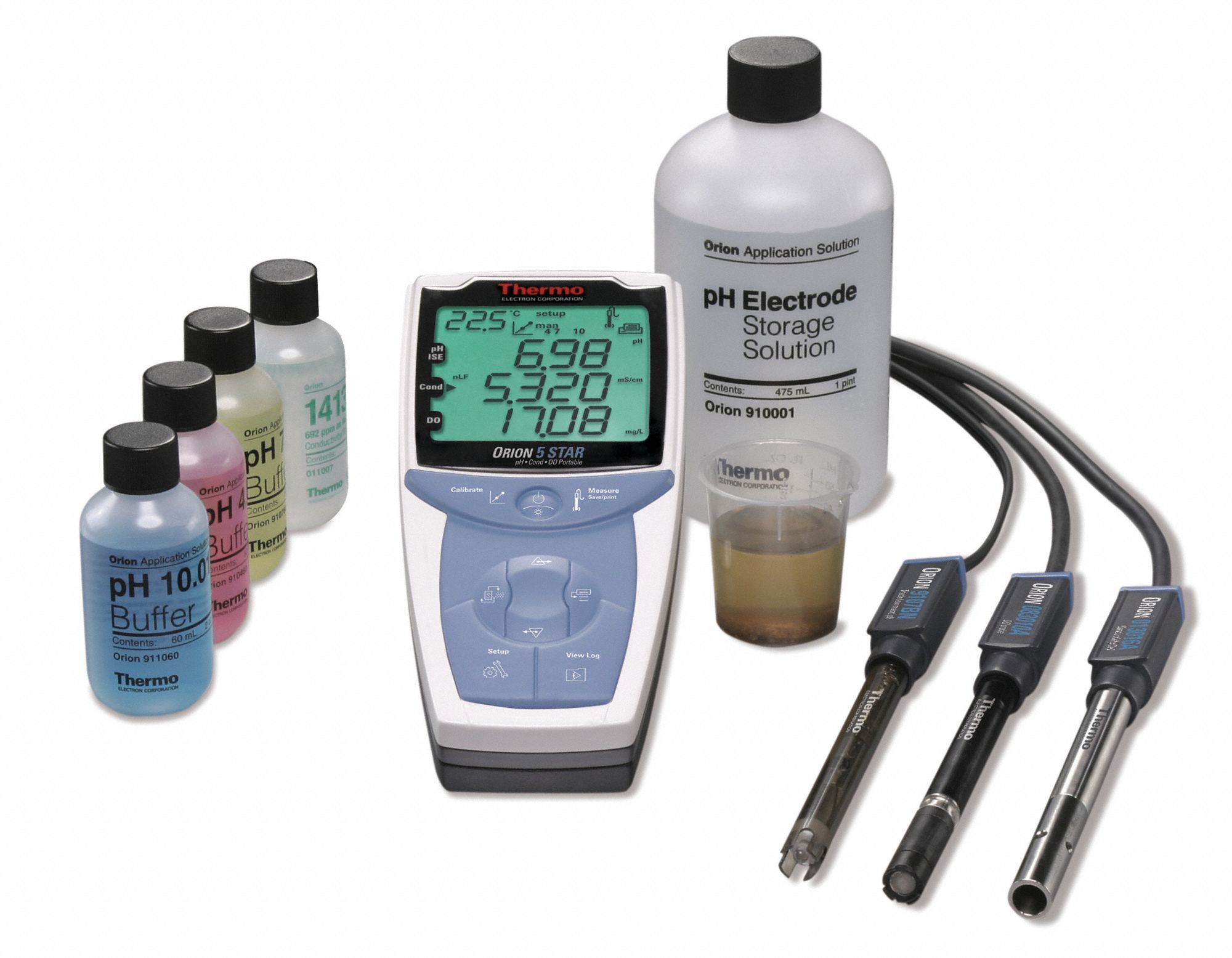 4-Cell Conductivity Probe: Conductivity, Mini-DIN, Flat, 3 m Cable Lg, Cells