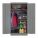 COMBINATION STORAGE CABINET, GREY, 24 IN D X 36 IN W X 78 IN H