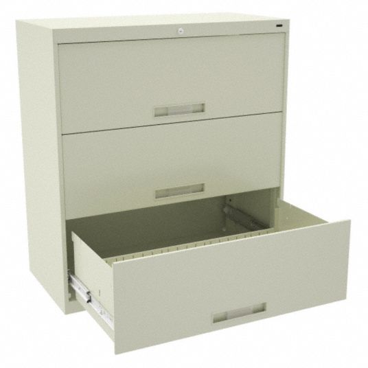 Solid Drawer Front, Lateral, Laterial File Cabinet, 36 in Width, 17 15/ ...
