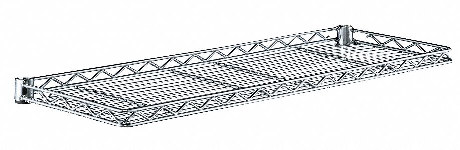 Wire Cantilever Shelf: 60 in x 12 in, 1 Shelves, Split Sleeve, 150 lb Load Capacity, Dry