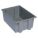 NEST AND STACK CONTAINER,19-1/2 IN,GRAY