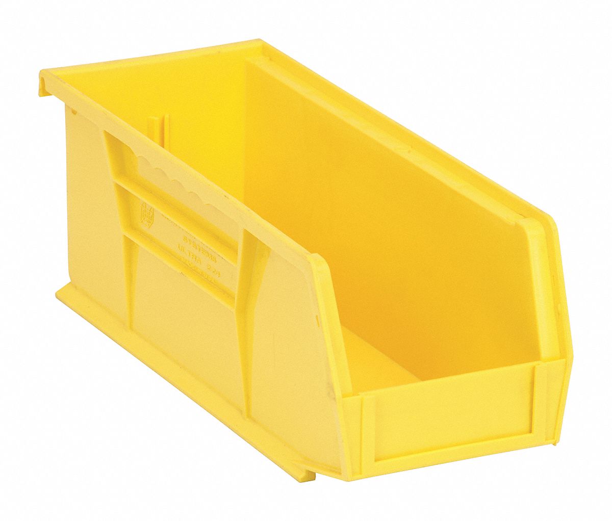 QUANTUM STORAGE SYSTEMS QUS224YL Hang and Stack Bin,Yellow,PP,4 in 9R516