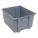 STACK AND NEST CONTAINER, 19.4 GALON, 23½ IN X 19½ IN X 13 IN, GREY