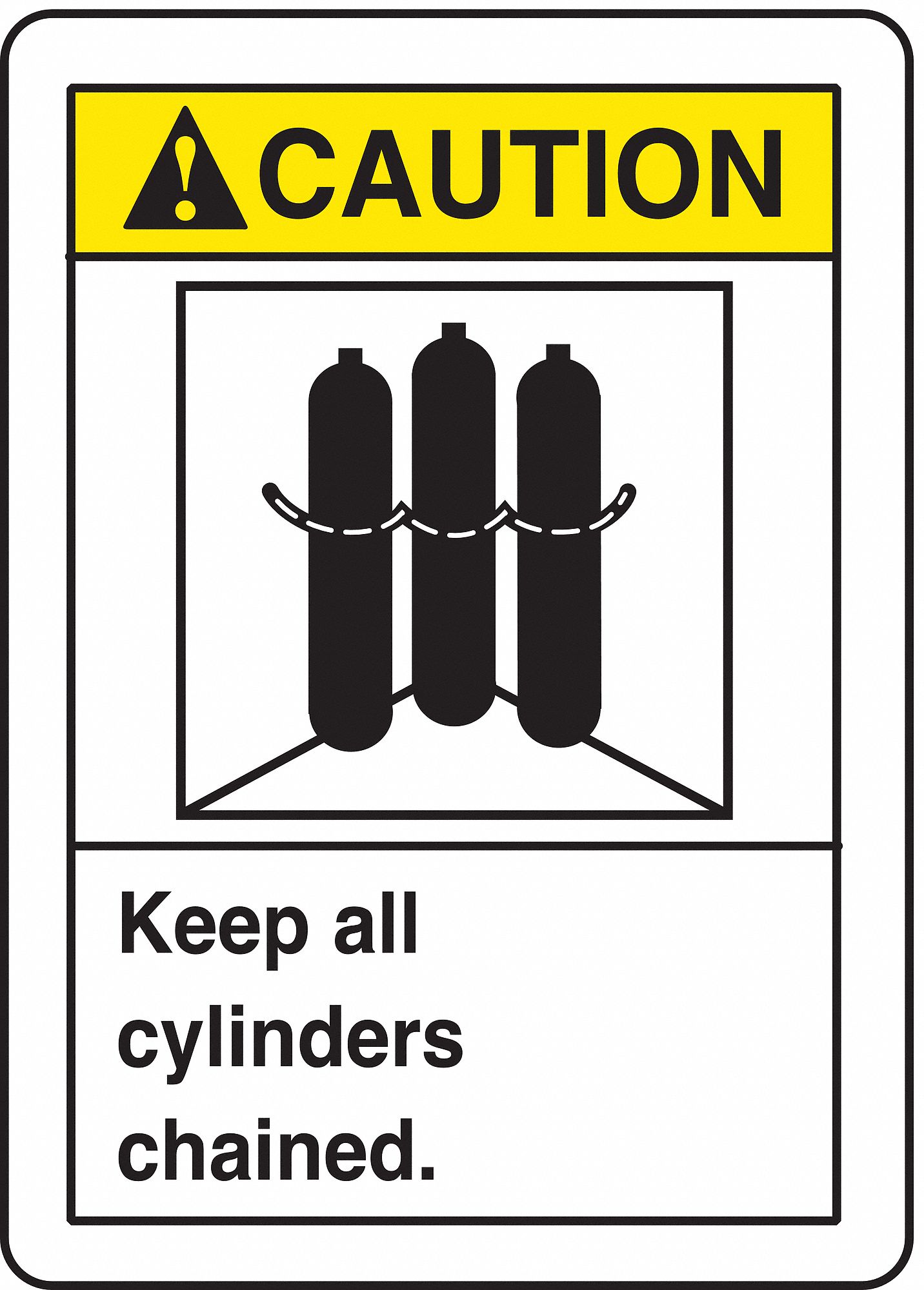 Caution Sign,10 x 7In,YEL and BK/WHT,AL