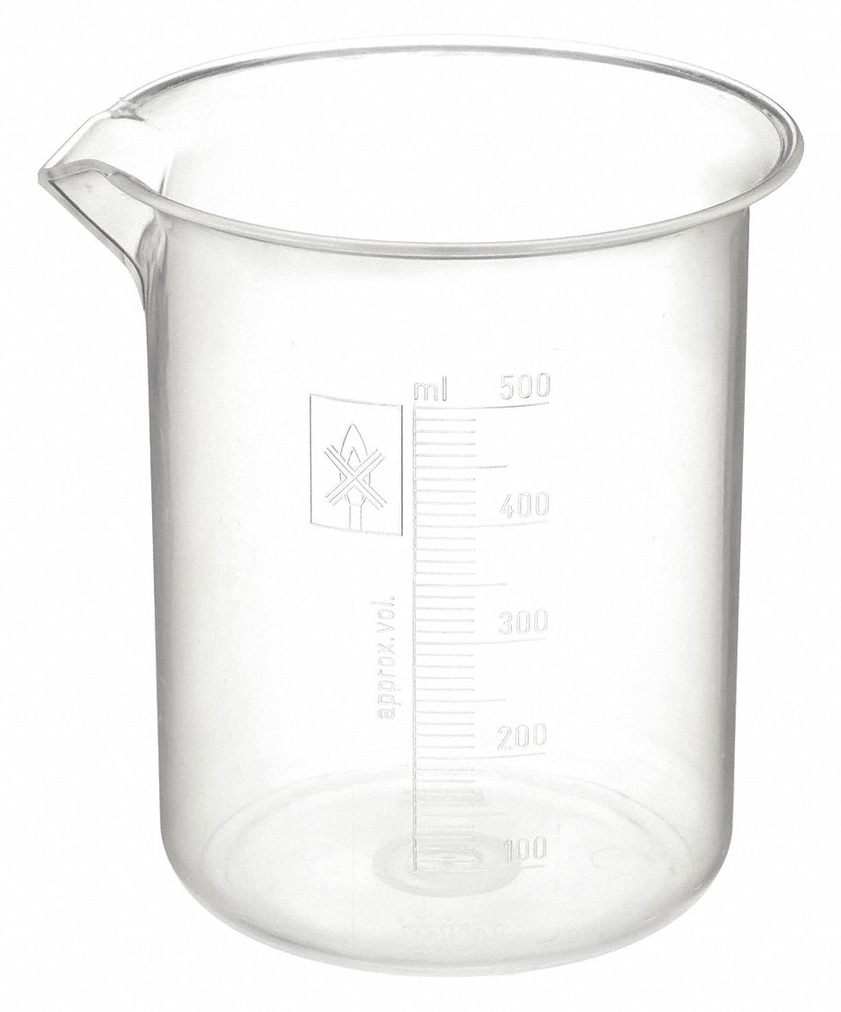 BEAKER GRADUATED,PMP,500ML,PK 6