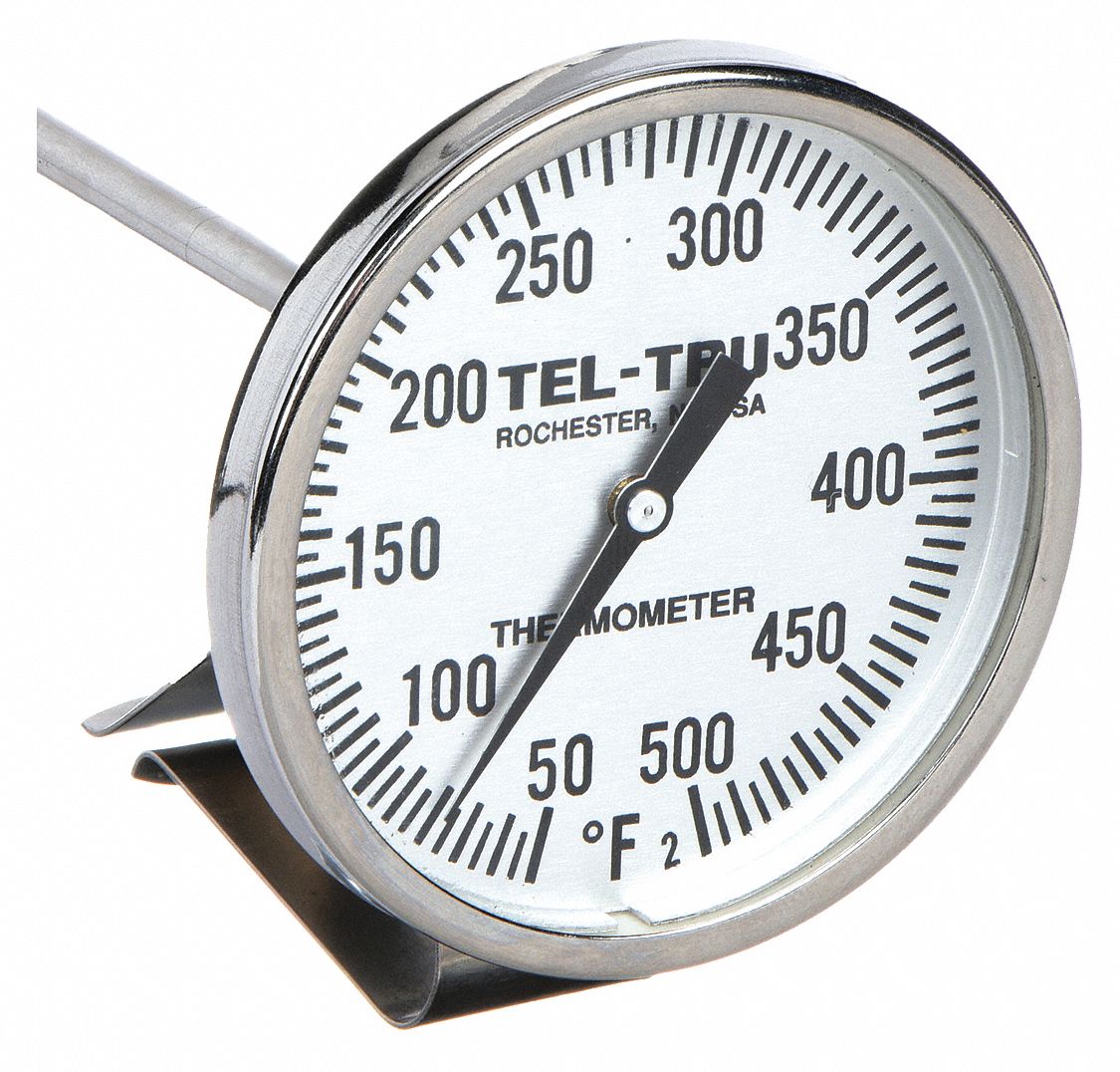 2.5 in. Stem Dial Thermometer - Stainless Steel —