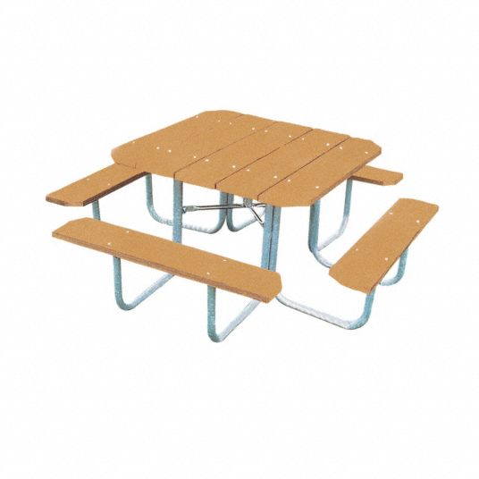 ULTRASITE, Square, Steel, Picnic Table 9RVN2358CDR48 Grainger