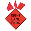 Right Lane Ends Signs image
