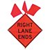 Right Lane Ends Signs